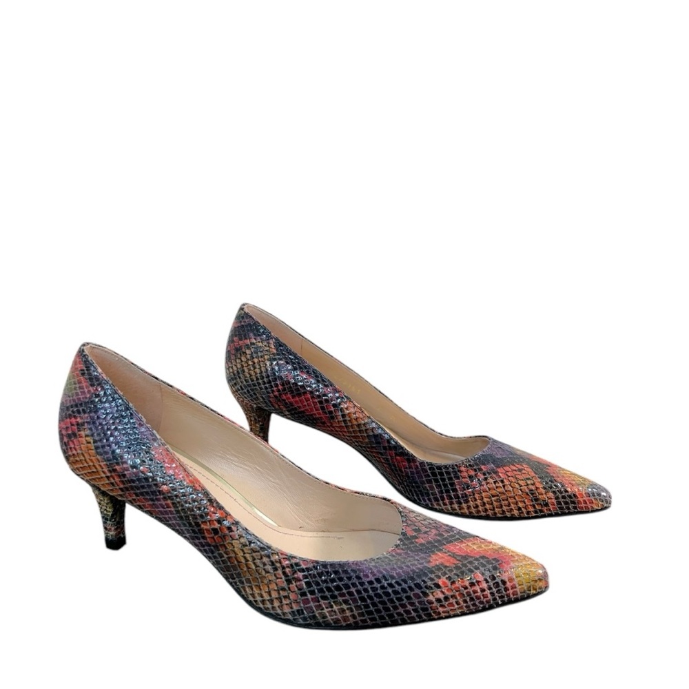 Stuart Weitzman Python Print Heels Size 7 | Vibra… - image 3